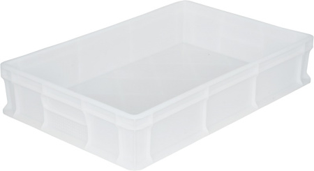 Контейнер для теста 600*400*120 мм. (-30/+60°C) прямой, сплошной, морозостойкий, белый, полиэтилен (крышка 49164) /1/80/