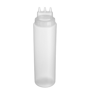 Емкость для соуса 1000 мл. d=75 мм. h=290 мм. 3 носика прозрачная GP /1/96/ Емкость для соуса 1000 мл. d=75 мм. h=290 мм. 3 носика прозрачная GP /1/96/