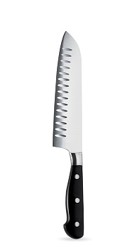 Нож японский Santoku 180/310 мм. с бороздками, кованый Abert 1/12/ Нож японский Santoku 180/310 мм. с бороздками, кованый Abert 1/12/