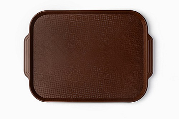 Поднос 45*34,5 см. темно-коричневый АБС-пластик ОСОБО ПРОЧНЫЙ морозостойкий MGprof /1/10/