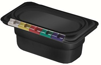 Гастроемкость 1/9 h= 65 мм. 176*108 мм. 0,6 л. п/п черная /1/42/