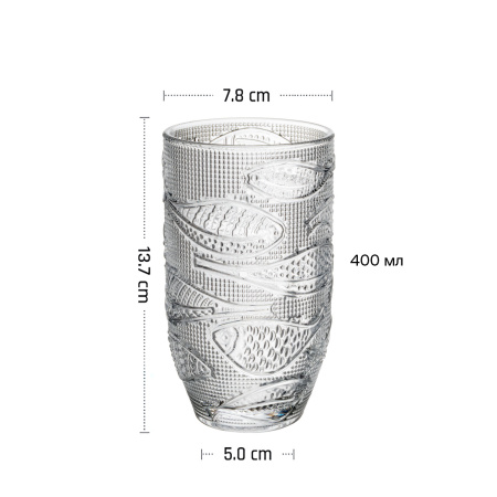 Хайбол 400 мл. d=78 мм. h=137 мм. Фиш MGline /6/24/ АКЦИЯ