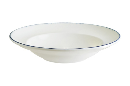 Тарелка d=240 мм. глубокая 400 мл. h=52 мм. Ретро синий край, форма Гурмэ Bonna /1/6/432 ВДОХНОВЕНИЕ