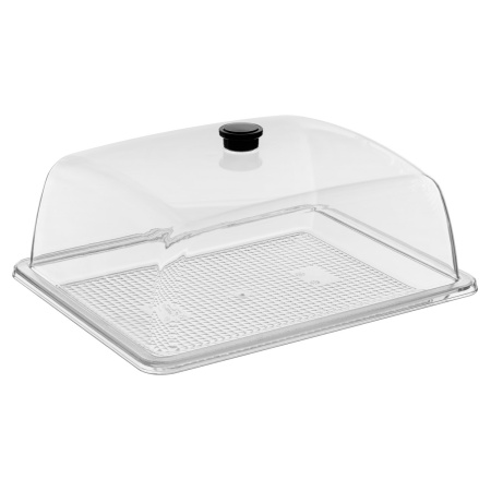 Поднос для подачи GN 1/2 32,5*26,5 см. поликарбонат, прозрачный б/крышки (крышка 76828, 76829) GP /1/24/