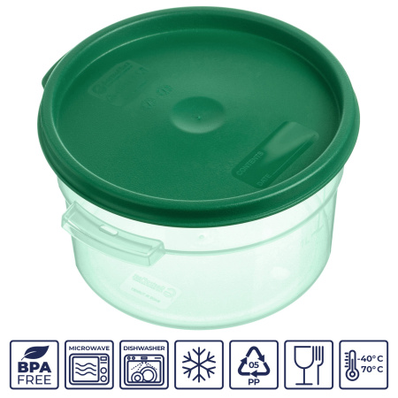 Крышка для контейнера для прод. круг. d=180 мм. зеленая, п/п (контейн. 76719, 76720) GP /1/12/ ТП