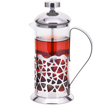 Френч-пресс  350 мл. нерж. Термостекло /1/24/ Френч-пресс  350 мл. нерж. Термостекло /1/24/