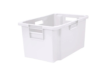 Ящик 600*400*300 мм. для мяса конусный сплошной, морозостойкий, белый (крышка 49164) /1/68/  Ящик 600*400*300 мм. для мяса конусный сплошной, морозостойкий, белый (крышка 49164) /1/68/