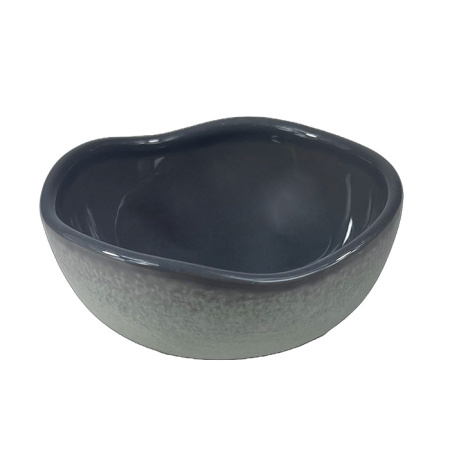 Соусник 100 мл. d=100 мм. h=40 мм. Серый, форма Крас волнистый край Bonna /1/12/