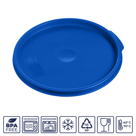 Крышка для контейнера для прод. круг. d=230 мм. синяя, п/п (контейн. 76721,76722) GP /1/12/ ТП