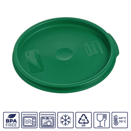 Крышка для контейнера для прод. круг. d=180 мм. зеленая, п/п (контейн. 76719, 76720) GP /1/12/ ТП