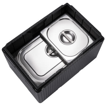 Термоконтейнер 58 л. 600*400*390 мм. для гастроем. h=200 мм. (-40°C до +110°C), плотность 60кг/м3, п/п MGprof /1/2/ АКЦИЯ