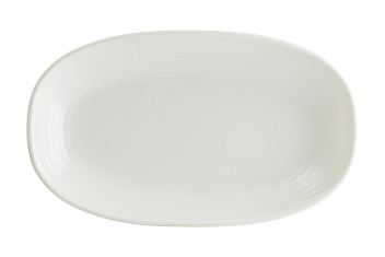 Блюдо овальное 240*140 мм. Белый Луп узкая полоска Bonna /1/12/1164/