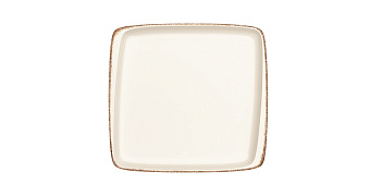Тарелка прямоуг. 220*200 мм. без полей Ретро коричневый край, форма Мув Bonna /1/12/1200/