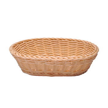 Корзина для хлеба овальная 23*15*6 см. бежевая полиротанг MGprof /1/60/ Корзина для хлеба овальная 23*15*6 см. бежевая полиротанг MGprof /1/60/