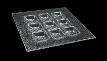 Менажница 9-ти секц. 200*200 мм. стекло 3D /1/12/ Менажница 9-ти секц. 200*200 мм. стекло 3D /1/12/