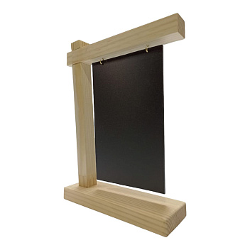 Табличка 170*220 мм. А6 меловая двусторонняя висячая, на дерев. подставке /1/