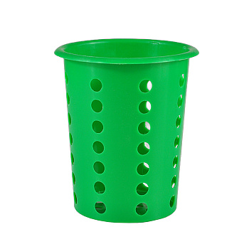 Емкость для столовых приборов (стакан) d= 95 мм. h=130 мм. перфор. светло-зелен., пластик MGprof /1/