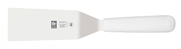 Лопатка 33 см. изогнутая раб. часть 16,5*7,5 см. нерж. с пластик. ручкой, белая Icel /1/6/