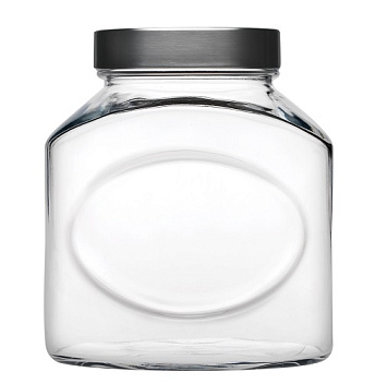 Банка для сыпучих прод. 1000 мл. d=85,5 мм. h=153 мм. с метал. крышкой /1/6/ АКЦИЯ