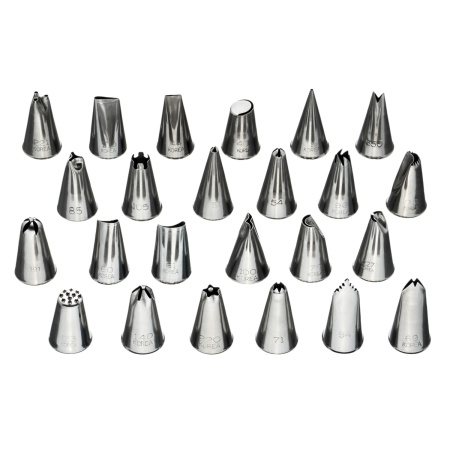 Набор кондитерских насадок 24 шт нерж. для декора тортов, пирожных и других конд. изделий /1/